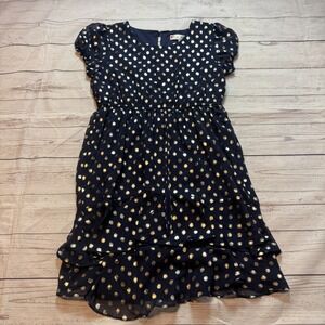 Stunning Girls Poppies and Roses Dress Wedding Party Dance Blue Youth Size Large